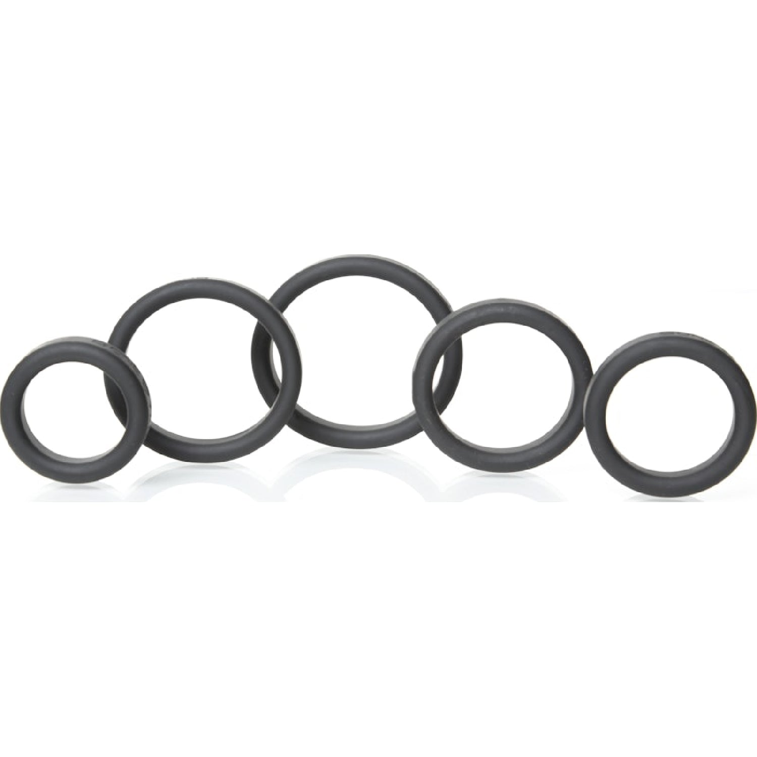 Silicone Ring 5 Piece Kit - Black - K. P.