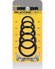 Silicone Ring 5 Piece Kit - Black - K. P.