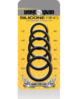 Silicone Ring 5 Piece Kit - Black - K. P.