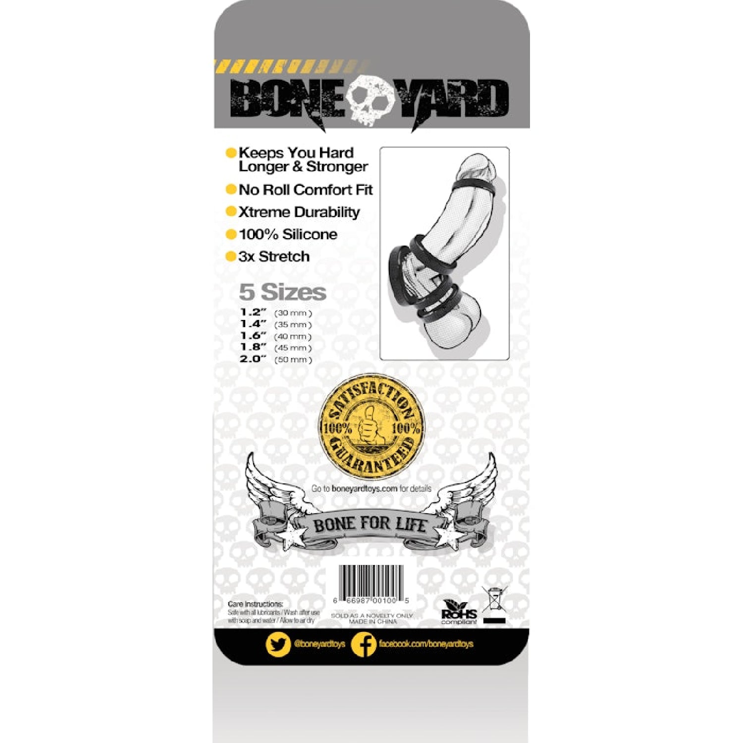 Silicone Ring 5 Piece Kit - Black - K. P.