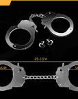 Fetish Pleasure - Metal Hand Cuffs - Silver - K. P.