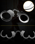 Fetish Pleasure - Metal Hand Cuffs - Silver - K. P.