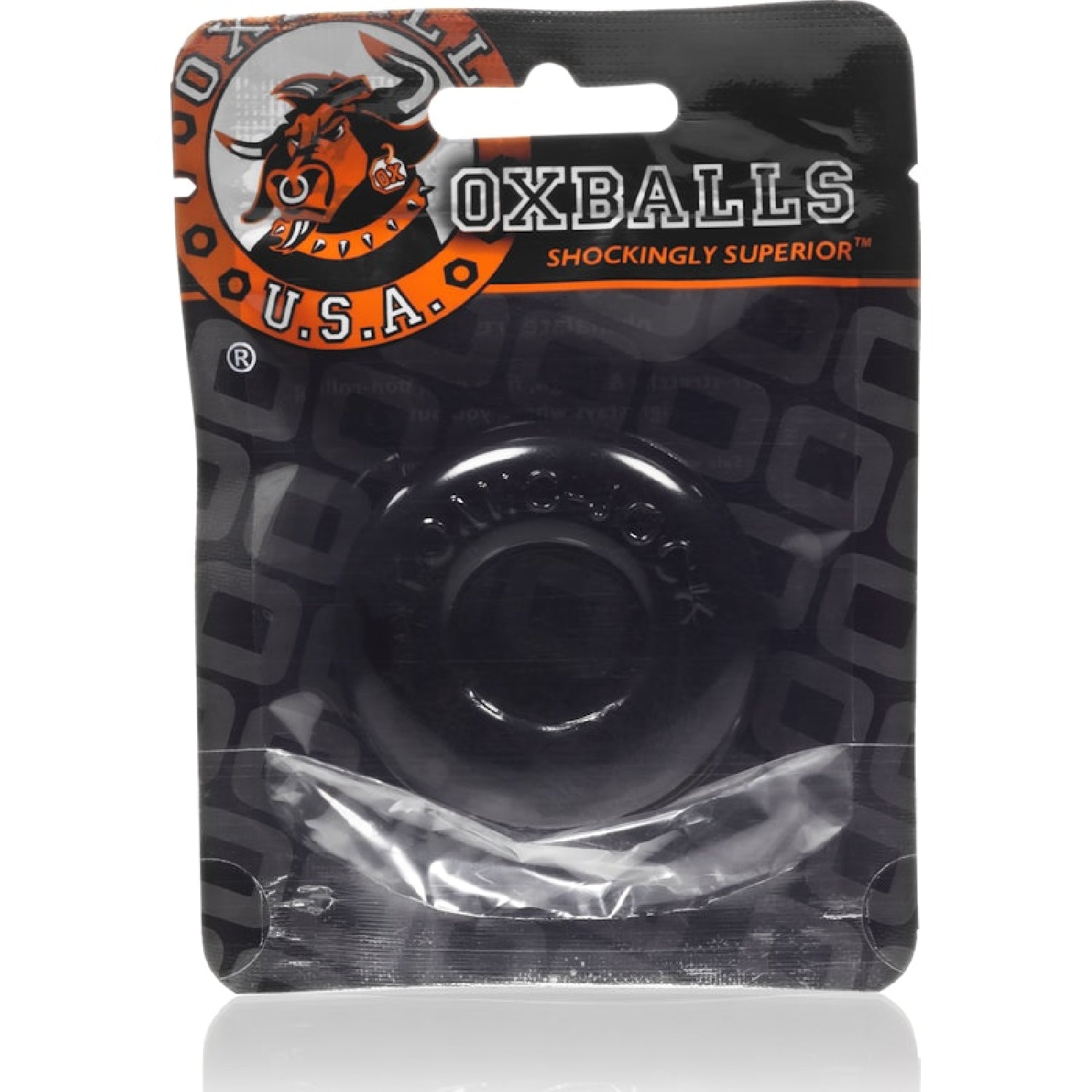 Donut 2 Fatty Cock Ring - Large - Black - K. P.