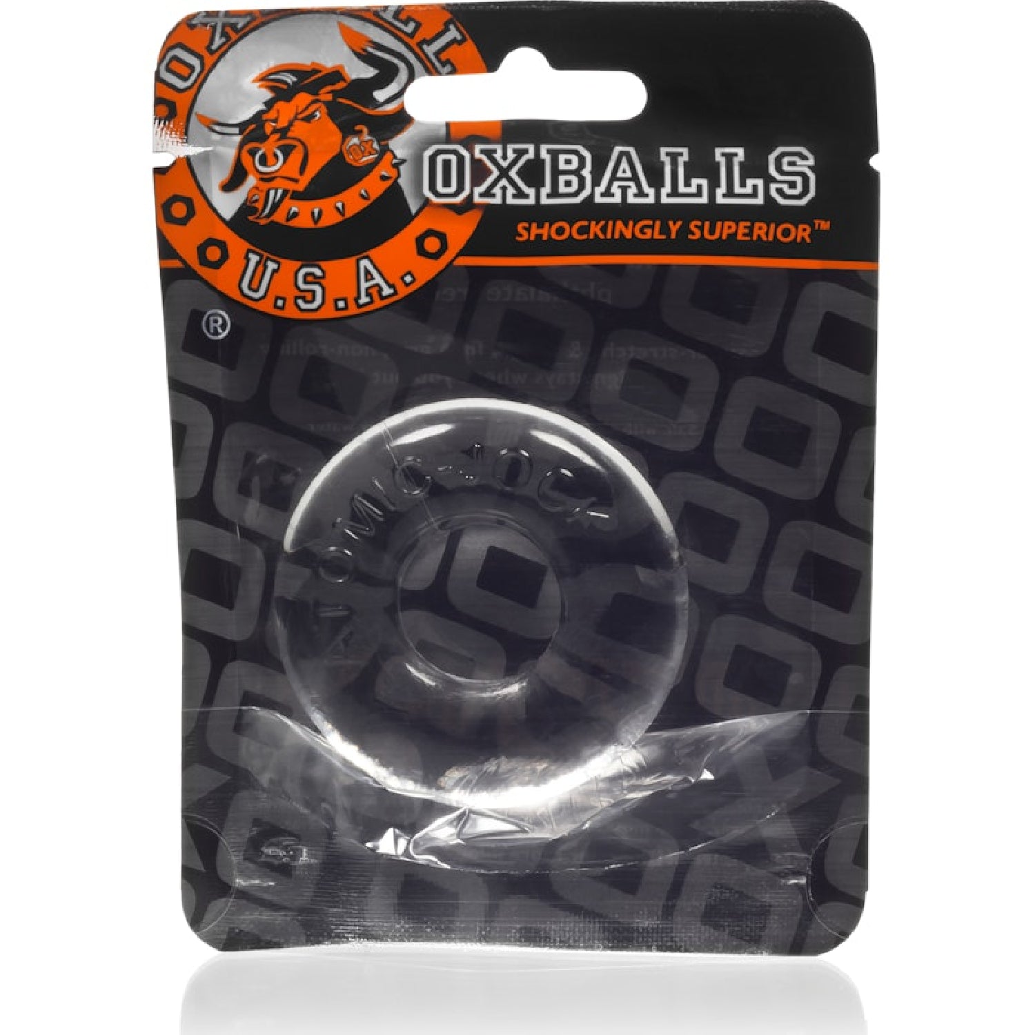 Donut 2 Fatty Cock Ring - Large - Clear - K. P.