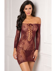 Tie Breaker Long Sleeve Dress - Black