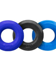 Hunkyjunk - HUJ3 C-RING 3 Pk - Blue/Black - K. P.