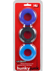 Hunkyjunk - HUJ3 C-RING 3 Pk - Blue/Black - K. P.