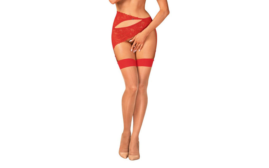 Mesh Stockings - Red - K. P.