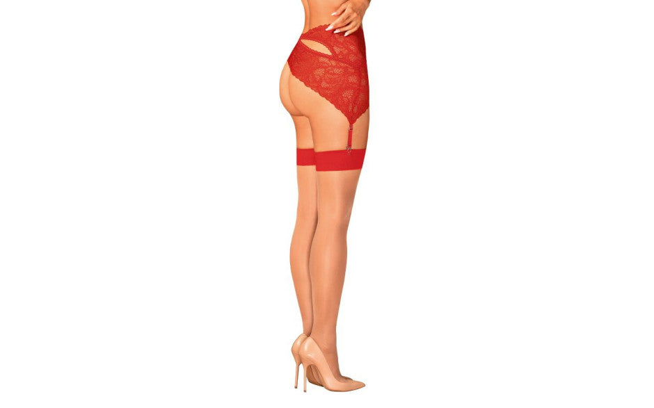 Mesh Stockings - Red - K. P.