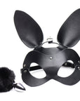 Tailz - Bunny Tail Anal Plug and Mask Set - Black - K. P.