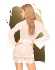 Hypnotic Short Kimono with Thong - White - K. P.