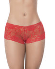 Lace Boyshort - Red