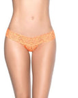 Sexy Lace V Back Thong - Orange