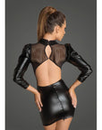 Power Wetlook Tulle Dress w Bouffant Sleeves - K. P.