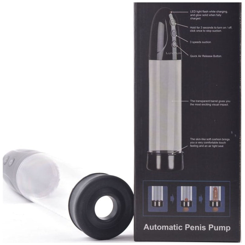 Automatic Penis Pump with Sleeve and Donut - Clear - K. P.