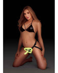 Glow In The Dark Unisex Harness with 5" G-Spot Dildo - Black/Green