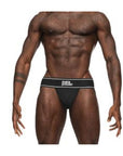 Male Power Modal Rib Jock Black