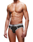 Prowler Open Back Brief - Black/White