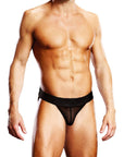 Mesh Open Back Brief - Black - K. P.