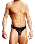Mesh Open Back Brief - Black - K. P.