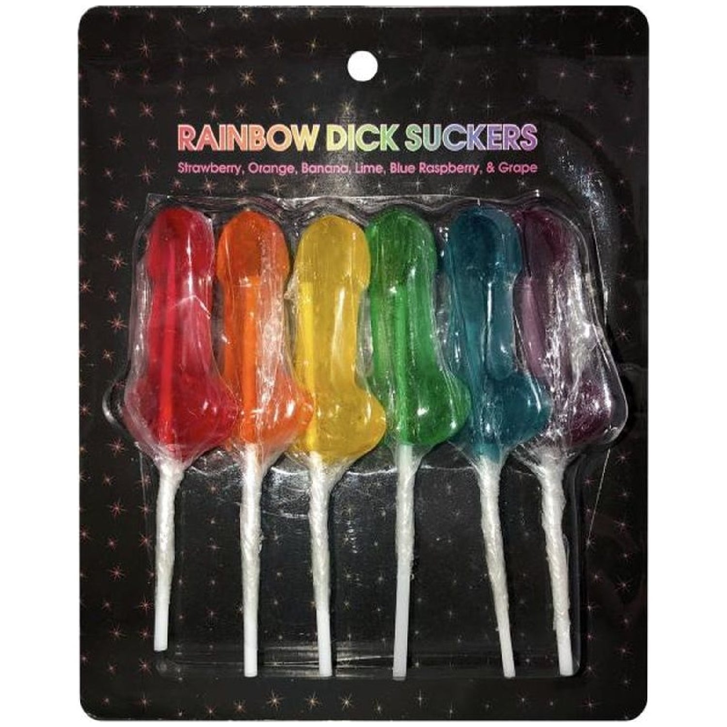 Rainbow Dick Suckers 6 Pieces - K. P.