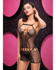 Criss Cross Lace Teddy - Black - K. P.