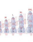 Liquid Silicone Dildo - Fetishique - Medium - Silver