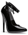 Fetish Pump w Lock and Key 6" - Black - K. P.