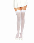 Back Seam Sheer Thigh High Stockings - Multiple Colours