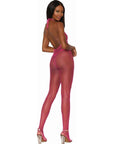 Dreamgirl Diamond Net Bodystocking Neon Pink