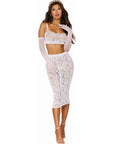 Bralette and Slip Skirt - White - K. P.