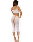 Bralette and Slip Skirt - White - K. P.
