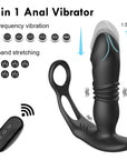 Thrusting Silicone Butt Plug with Cockring and Remote - K. P.