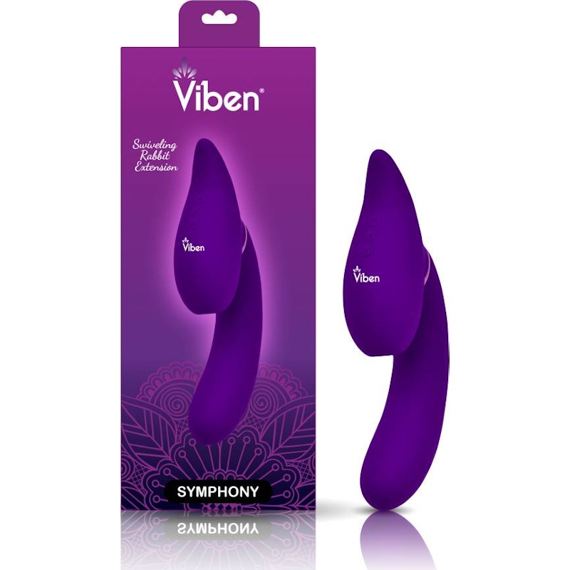 21 Mode Swivel Suction Head Triple Motor Vibrator - Symphony - Purple - K. P.