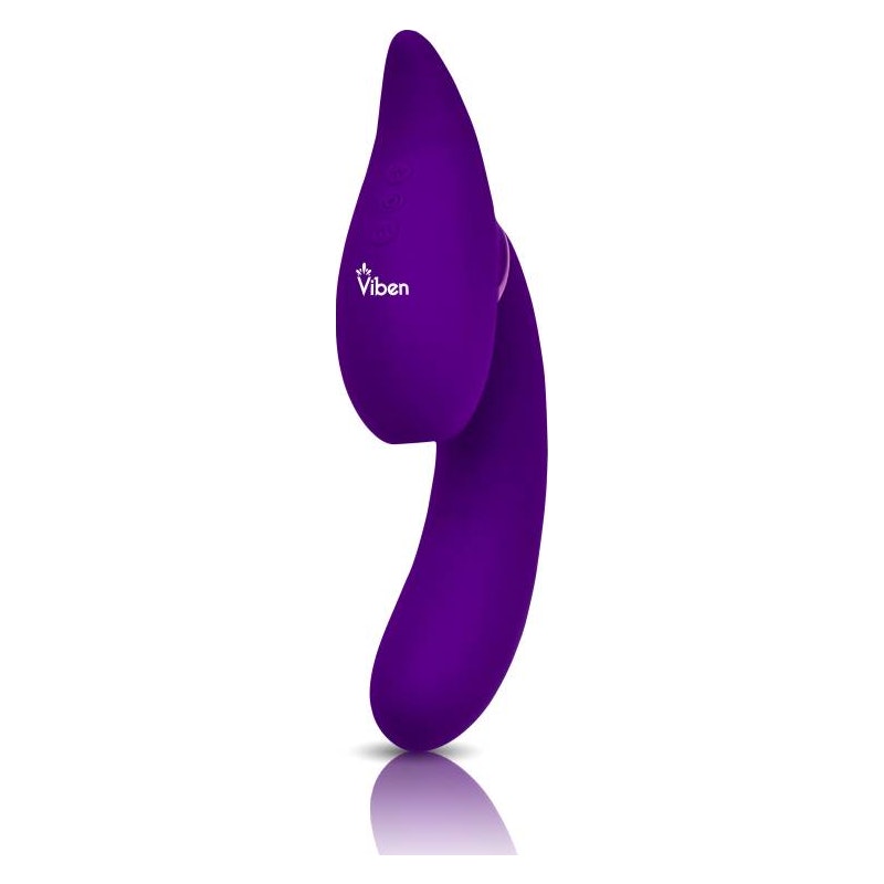 21 Mode Swivel Suction Head Triple Motor Vibrator - Symphony - Purple - K. P.