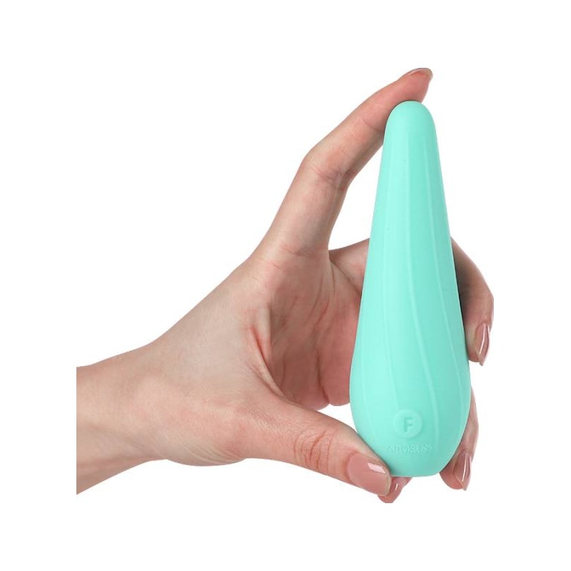 Drip Shape Rechargeable Vibrator - VibeSwirl - Teal - K. P.