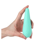 Drip Shape Rechargeable Vibrator - VibeSwirl - Teal - K. P.
