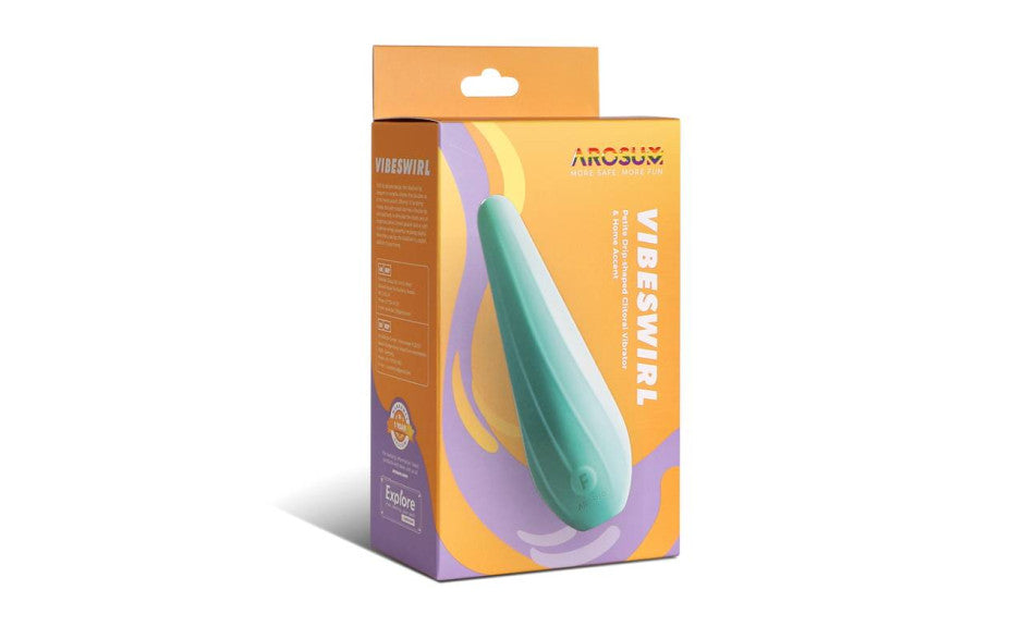 Drip Shape Rechargeable Vibrator - VibeSwirl - Teal - K. P.