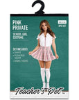 3 Pc Pink Private School Girl Costume