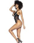 Wet Look Vinyl Bodysuit Black