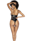 Wet Look Vinyl Bodysuit Black