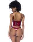 Wet Look Vinyl 2 Pc Set Gloss Wine