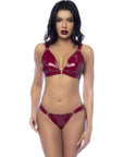 Wet Look Vinyl 2 Pc Set Gloss Wine
