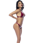 Wet Look Vinyl 2 Pc Set Gloss Wine