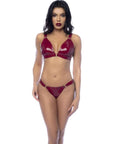 Wet Look Vinyl 2 Pc Set Gloss Wine