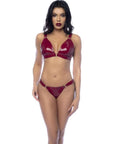 Wet Look Vinyl 2 Pc Set Gloss Wine