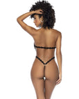 Black Polka Dot Halter Neck Bodysuit - Black