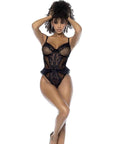 Black Bodysuit w/ Lace Ruffles
