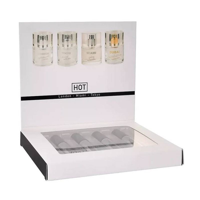 HOT Pheromone Perfume Box Women - 4 x 5ml - Kinky Playhouse