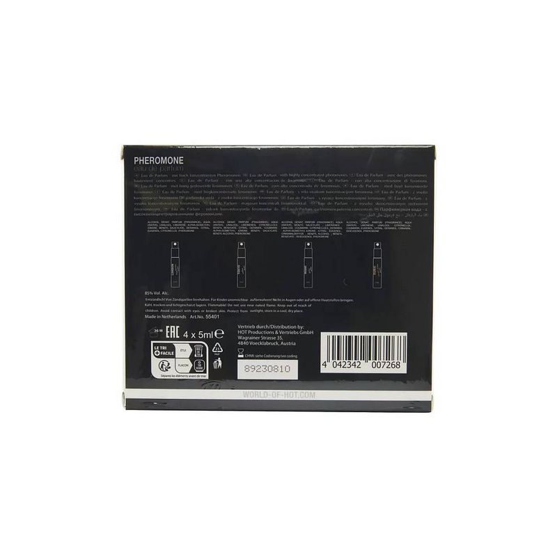 HOT Pheromone Perfume Box Men - 4 x 5ml - Kinky Playhouse